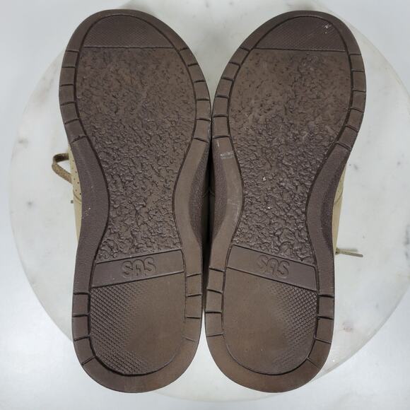 SAS Free‎ Time Womens Shoes 8WW Tan Suede Walking Sneakers Comfort Lace Upw - Picture 5 of 14